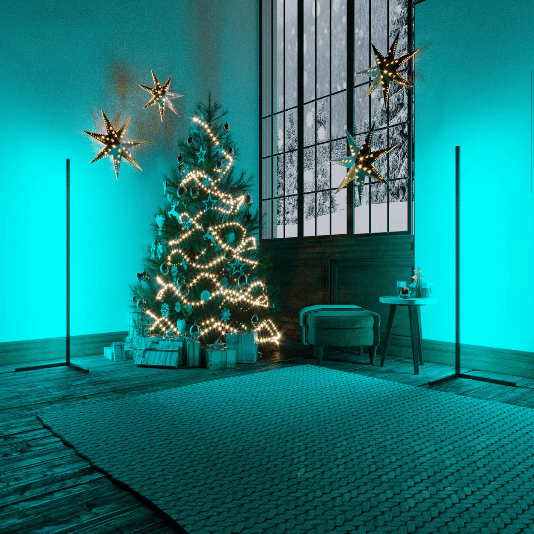 LED vloerlamp met 1 miljoen+ kleuren, dimbaar voor unieke sfeerverlichting en lichteffecten.