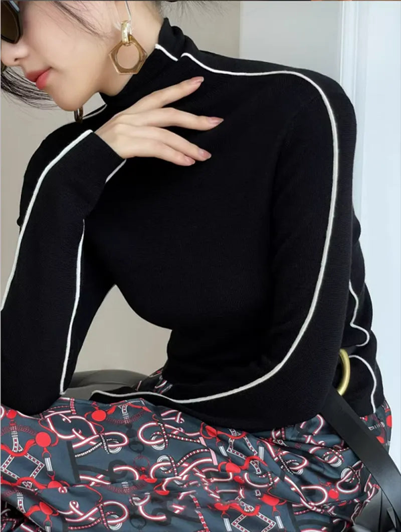 Warme dames coltrui Lynn, effen design, essentieel voor stijlvolle wintermode.