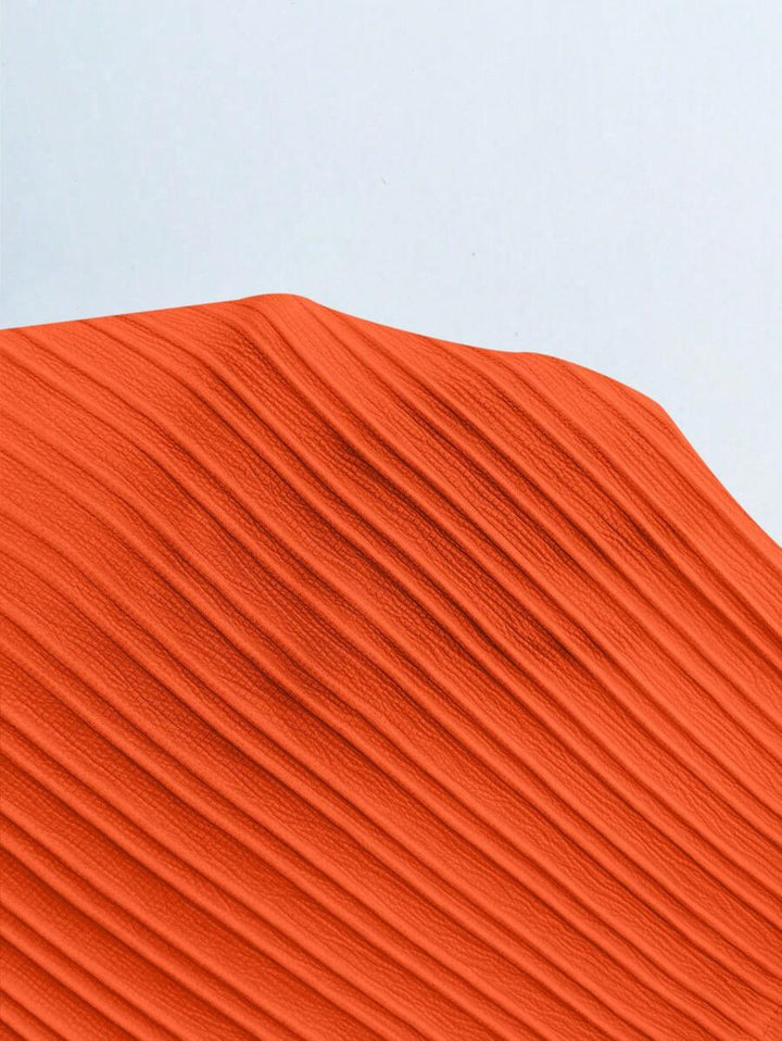 Oranje dames top met lange kanten mouwen, een elegante blouse geschikt voor lente, herfst en feestjes.