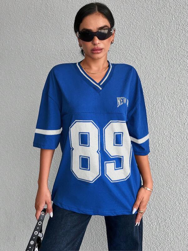 Sportief dames baseball shirt met oversized pasvorm. Comfortabel en relaxed voor een trendy casual look.