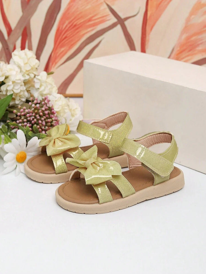 Prinsessensandalen voor meisjes, ademend ontwerp met strik en open teen, perfect voor warme dagen.