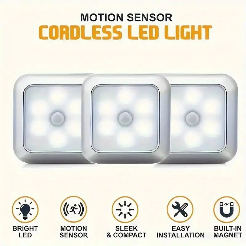 Draadloos LED batterijlampje met bewegingssensor voor overal in huis; geen stopcontact nodig.