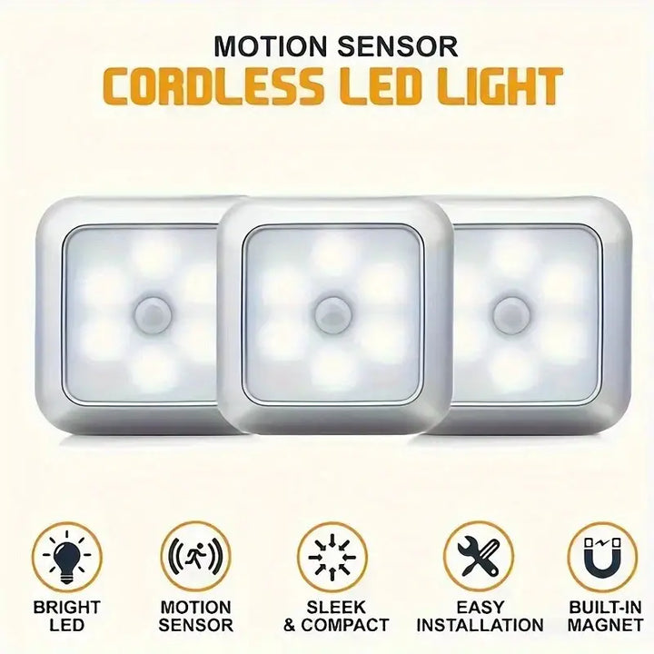 Draadloos LED batterijlampje met bewegingssensor voor overal in huis; geen stopcontact nodig.
