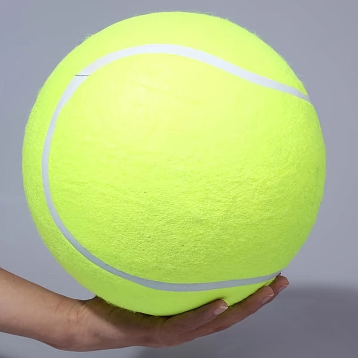 Gele honden tennisbal, groot en duurzaam, stimuleert actieve honden tot spelen en apporteerplezier buiten.