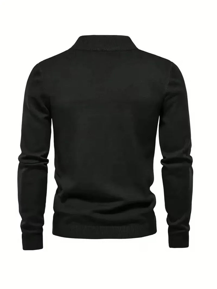 Witte heren coltrui met lange mouwen, warme en casual trui voor elk seizoen.