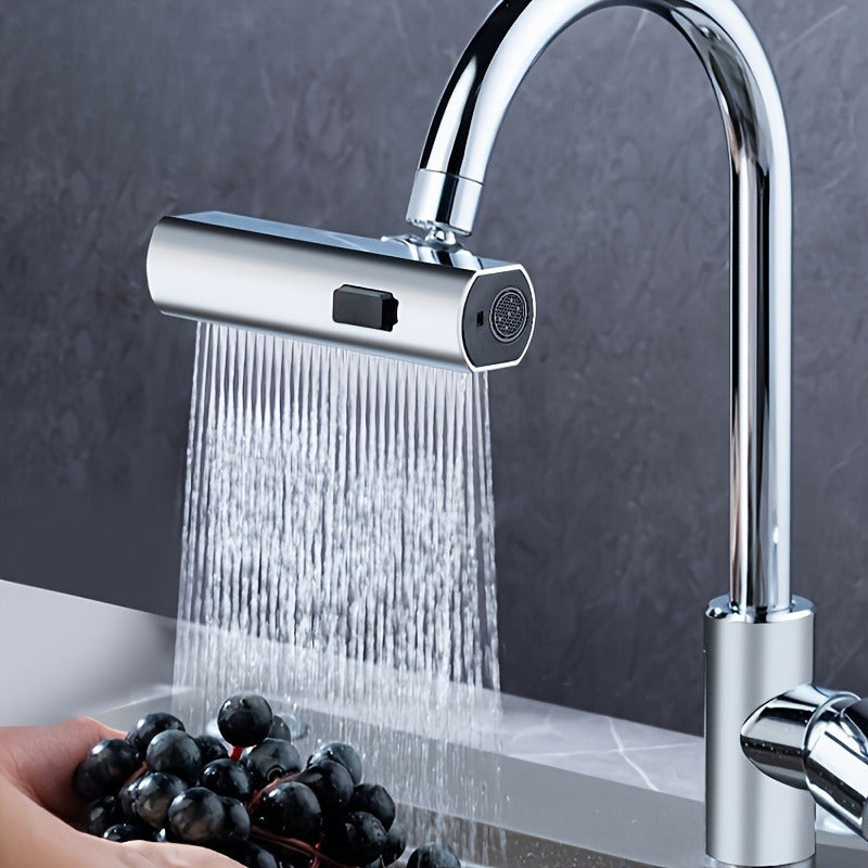 3-in-1 roterende kraan adapter voor keuken en badkamer. Multifunctionele sproeikop, waterbesparend.