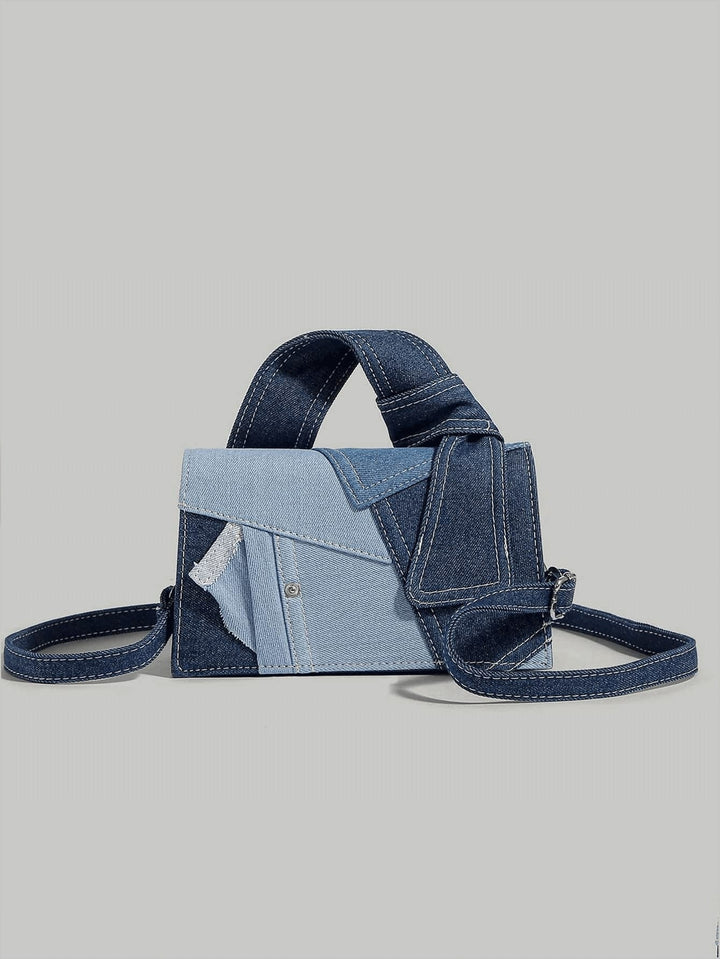 Trendy dames tas van denim, schoudertas in Koreaanse stijl, modieus en functioneel.
