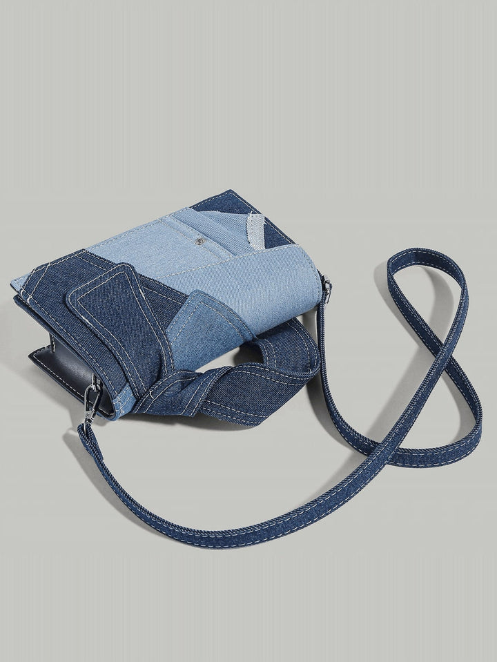 Blauwe denim dames schoudertas, stijlvolle crossbodytas, ideaal als dagelijkse tas.