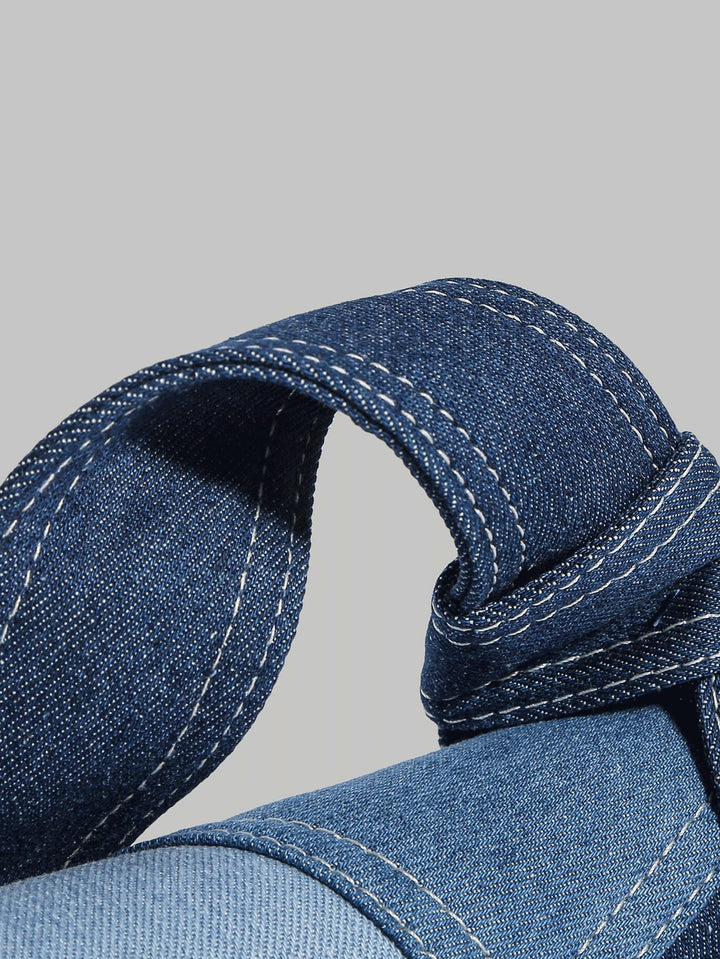 Blauwe spijkerstof crossbodytas, dames schoudertas, stijlvol en functioneel.