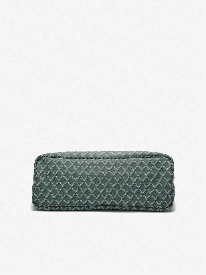 Moderne PVC schoudertas voor dames, casual design, veelzijdig accessoire en lichtgewicht.