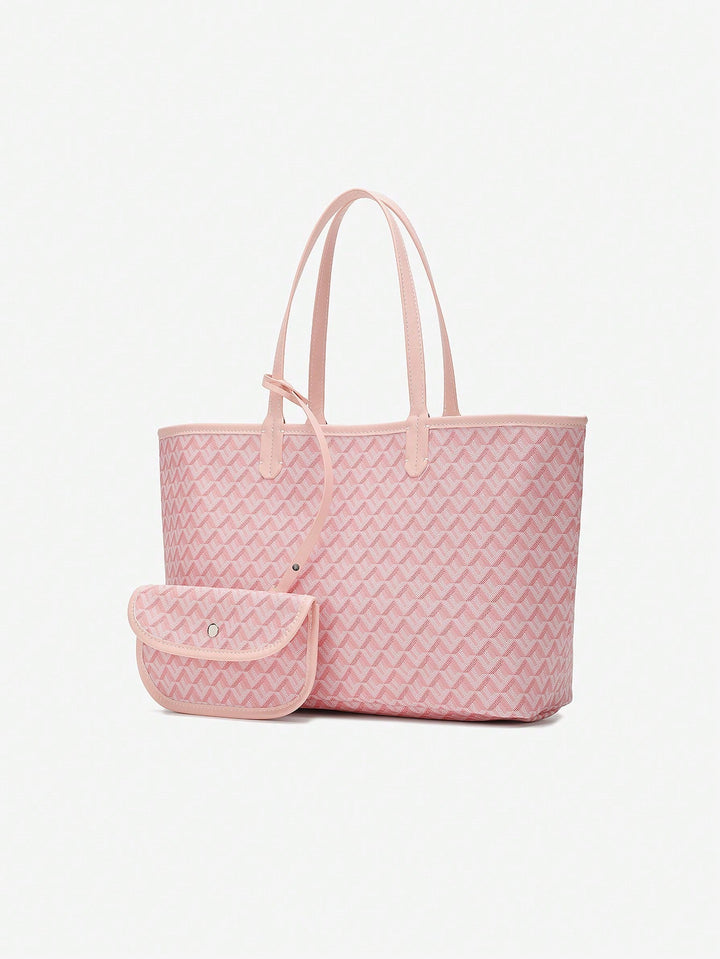 Onmisbaar dames accessoire: ruime lichtgewicht PVC totebag, casual schoudertas voor elke dag.