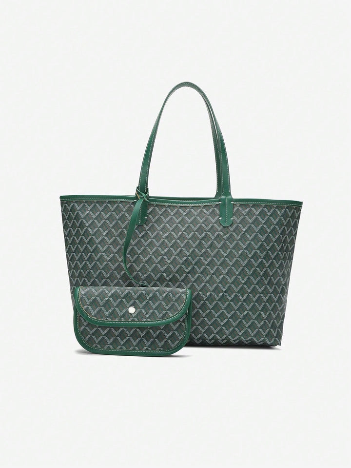 Ruime casual PVC handtas, lichtgewicht dames schoudertas, perfect voor school of werk.