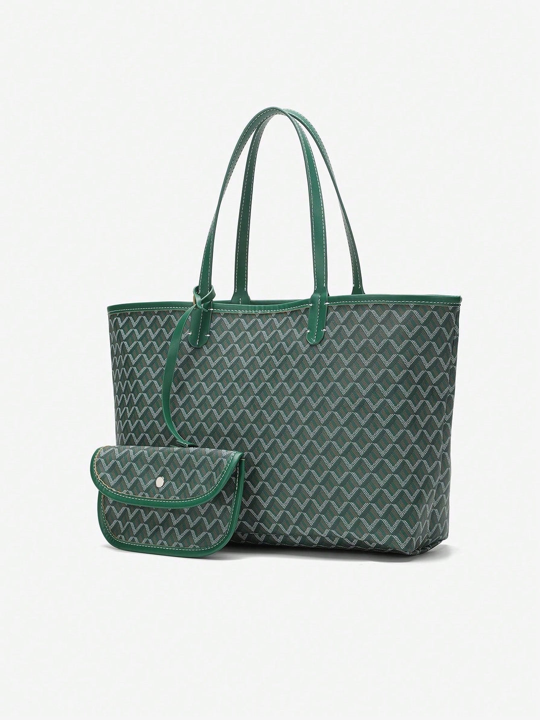 Ruime lichtgewicht dames totebag, casual PVC design, ideaal als studententas of dagelijkse tas.