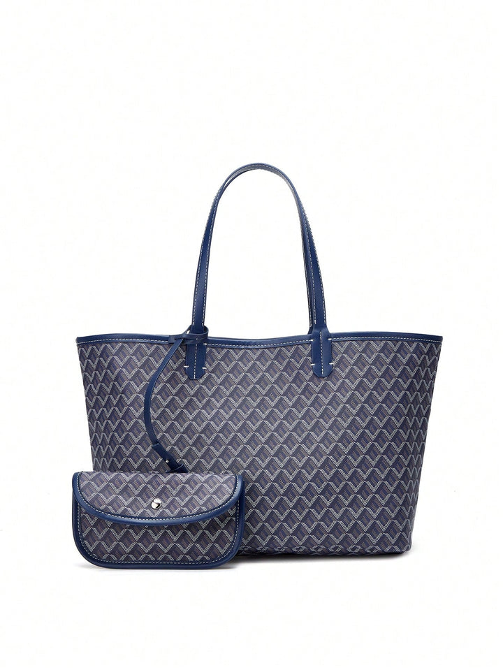 Duurzame PVC dames totebag, lichtgewicht en ruim, functionele casual schoudertas.