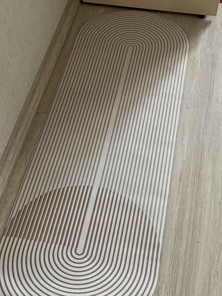 Antislip keukenmat DryLane in stijlvol design; voorkomt uitglijden en absorbeert vocht, voor schone badkamer of keuken.