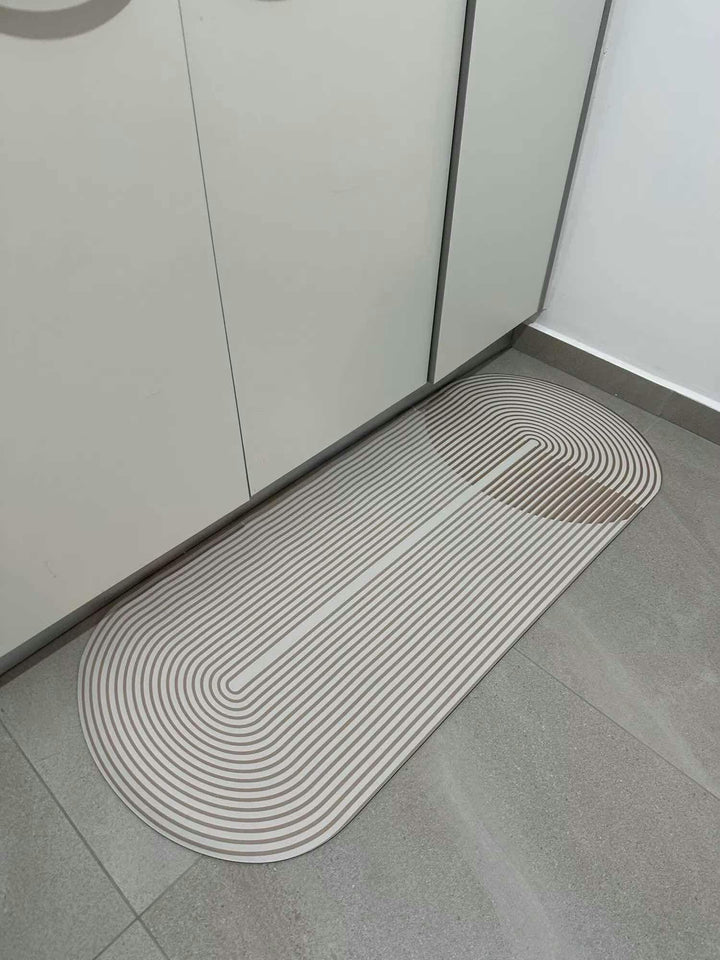 Functionele keukenmat DryLane, antislip en sneldrogend microvezel; ideaal voor natte zones zoals bij de spoelbak.
