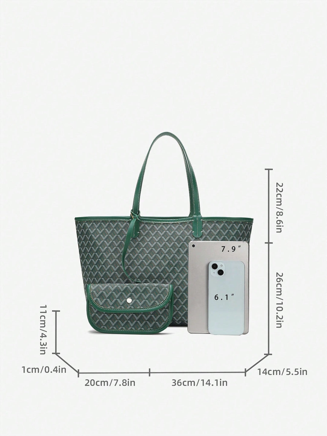 Comfortabele lichtgewicht schoudertas voor dames, grote casual PVC totebag, veelzijdig.