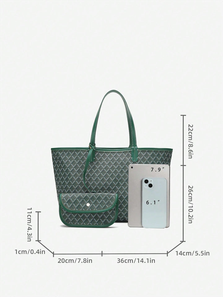 Comfortabele lichtgewicht schoudertas voor dames, grote casual PVC totebag, veelzijdig.