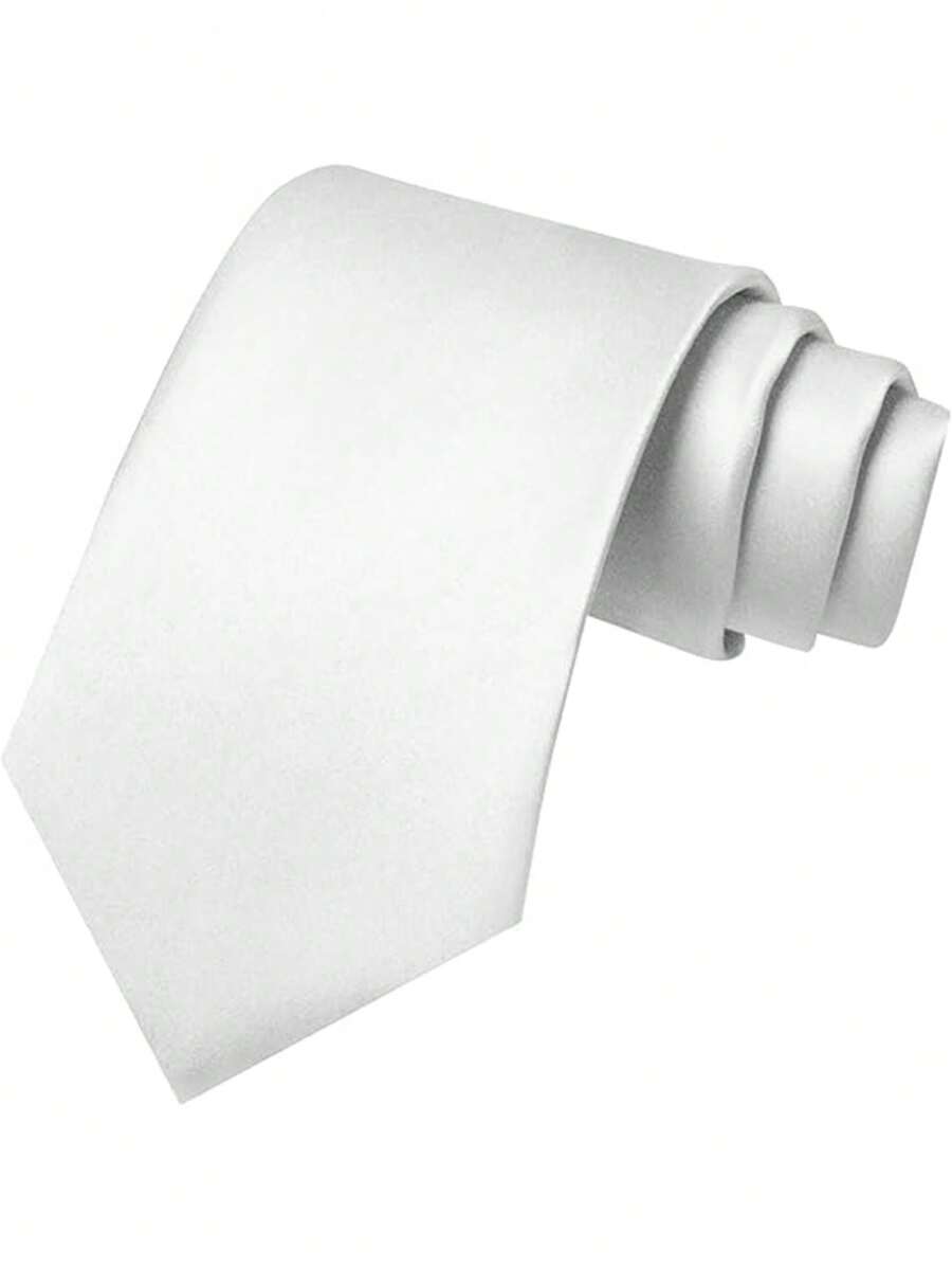 Elegante grijze effen stropdas van polyester, een veelzijdige keuze voor de zakelijke man.