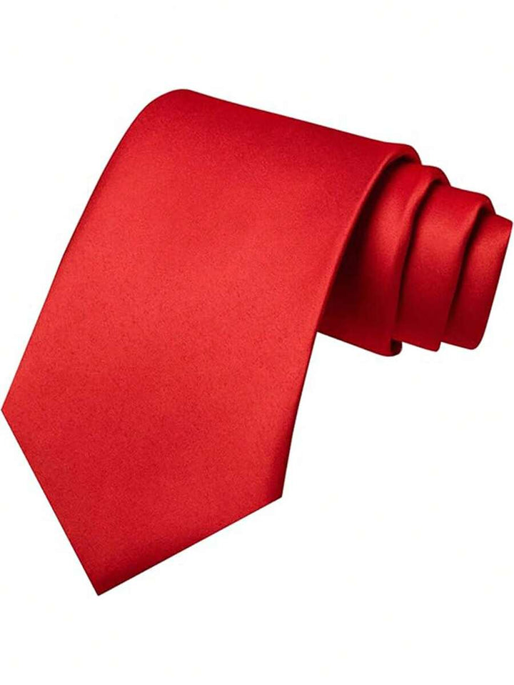 Deze effen polyester mannen stropdas verfijnt elke formele of zakelijke outfit moeiteloos.