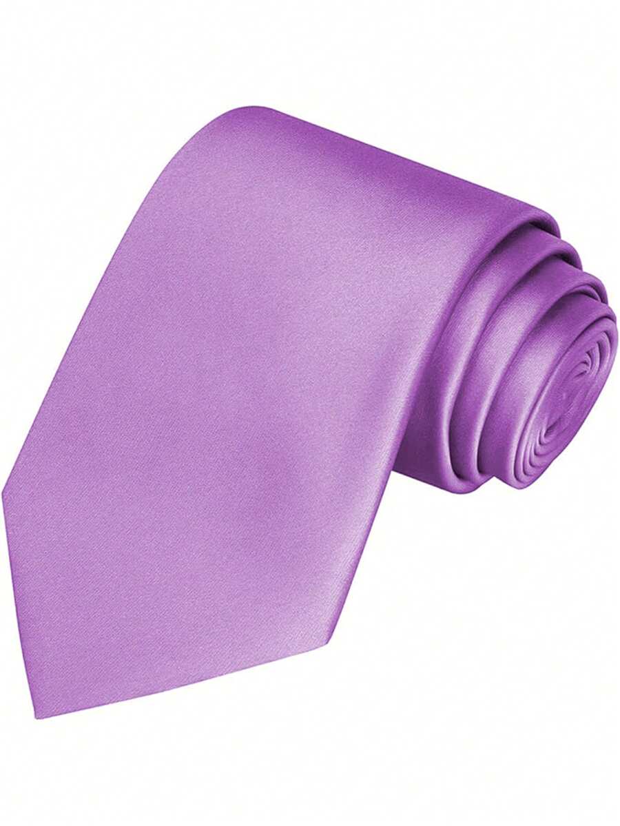 Hoge kwaliteit effen heren stropdas, een duurzaam polyester accessoire voor elke man.