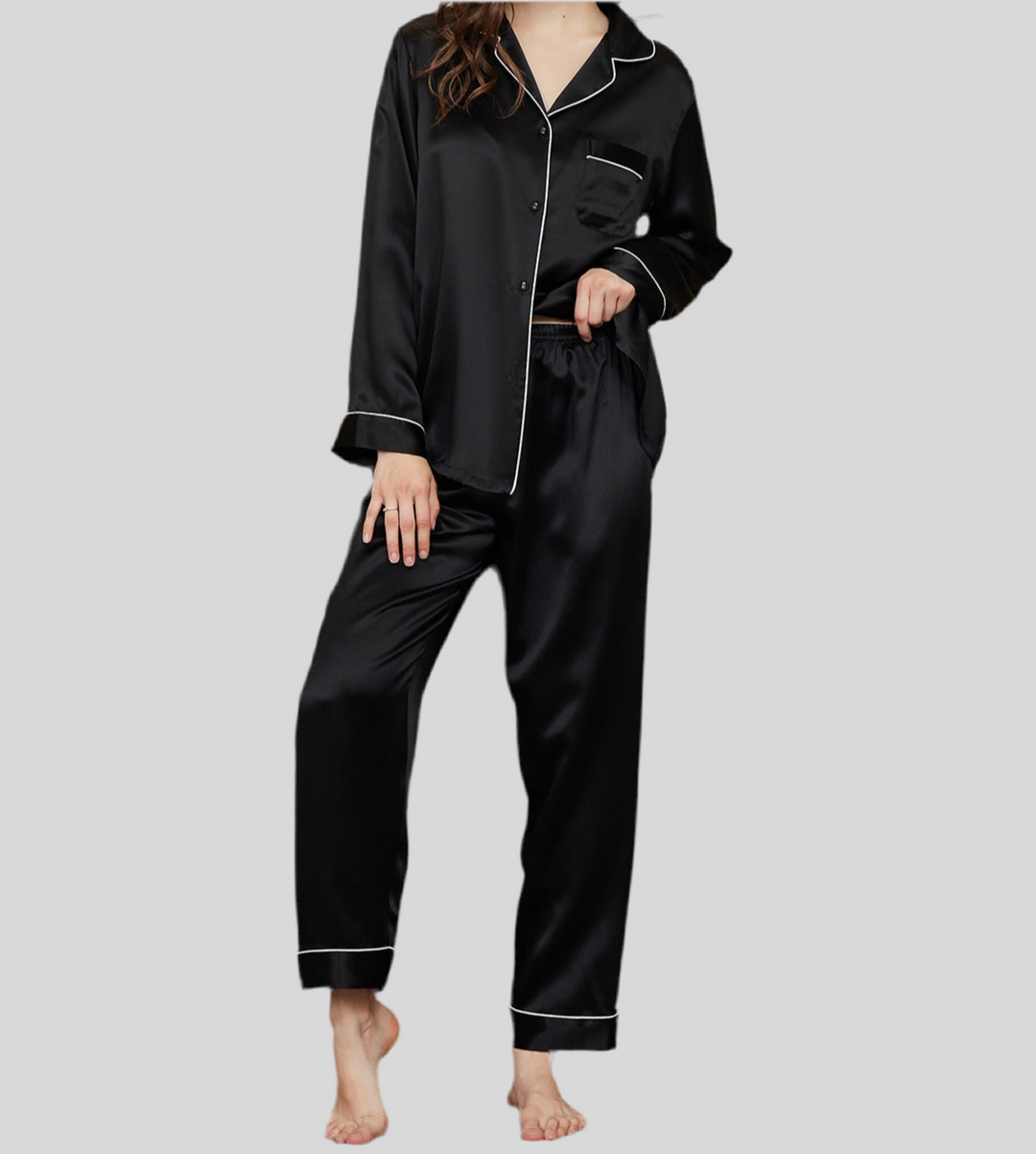 Ademende dames nachtkleding set van zachte moerbei zijde; perfect voor comfortabel slapen.