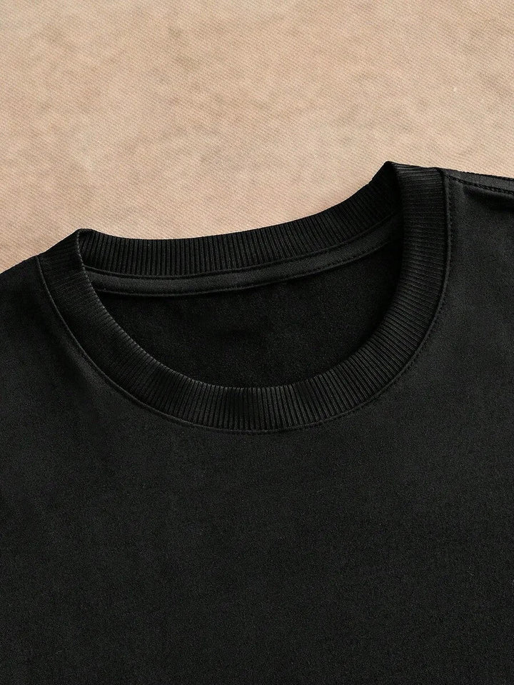 Stijlvol heren t-shirt, regular fit, met plaid patchwork mouwen. Voor een moderne look.