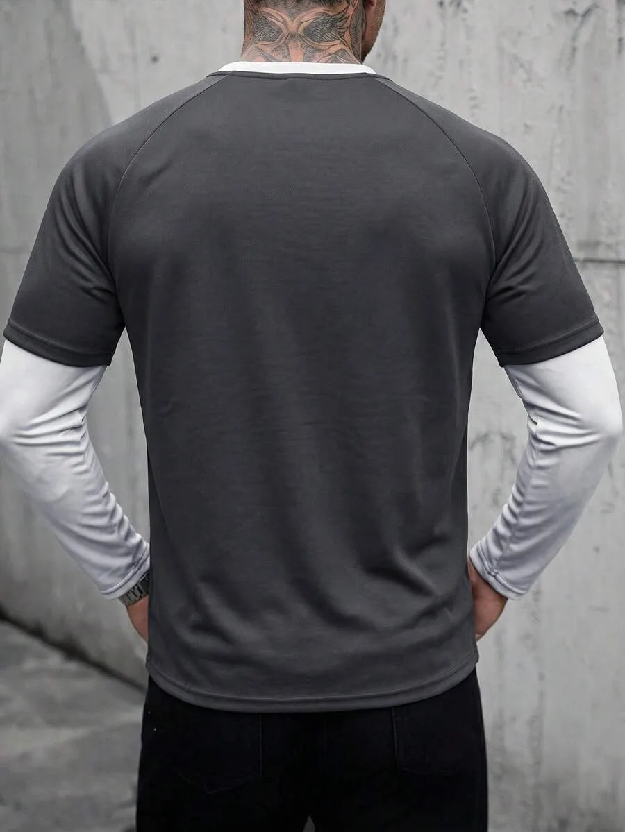 Heren casual longsleeve met handgeschreven print. Comfortabel, uniek en perfect voor de lente.