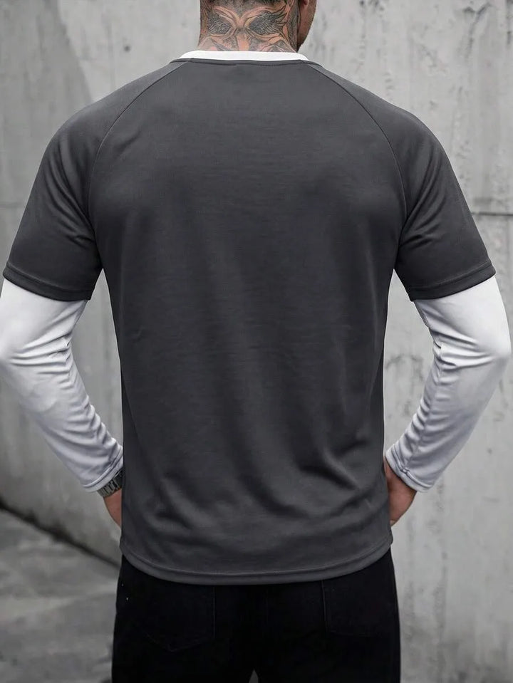 Heren casual longsleeve met handgeschreven print. Comfortabel, uniek en perfect voor de lente.