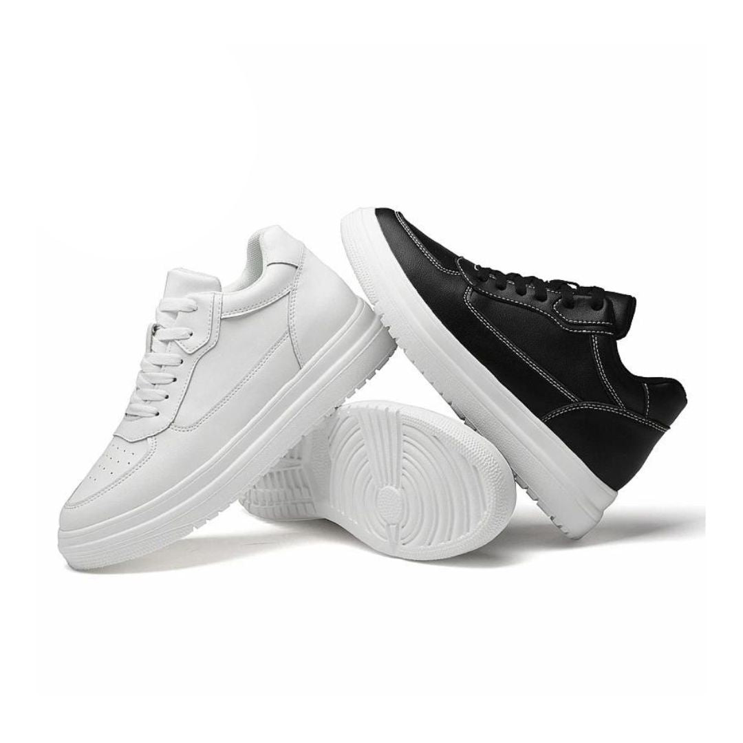 Stijlvolle heren verhoogde sneakers, discreet tot 10 cm lengteverhoging voor een moderne look en extra comfort.