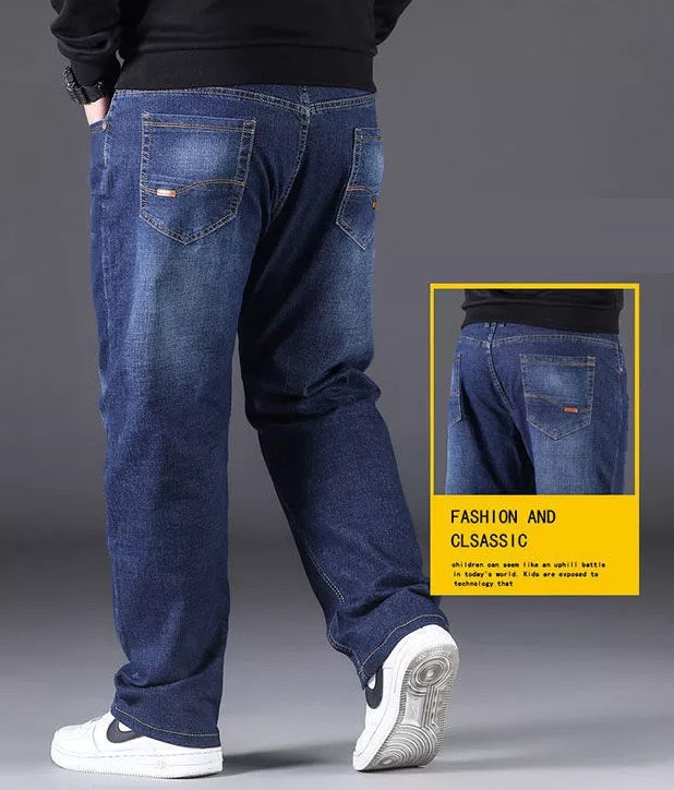 Heren comfort spijkerbroek, kingsize met loose fit, veelzijdig en geschikt voor diverse casual gelegenheden.
