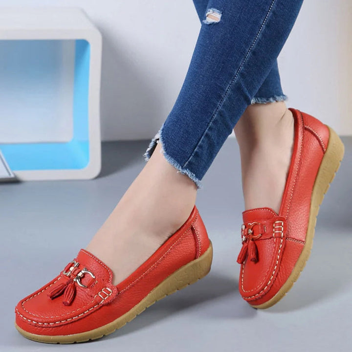 Dames instapschoenen Irma in suède-look, comfortabel en modieus voor elke gelegenheid.