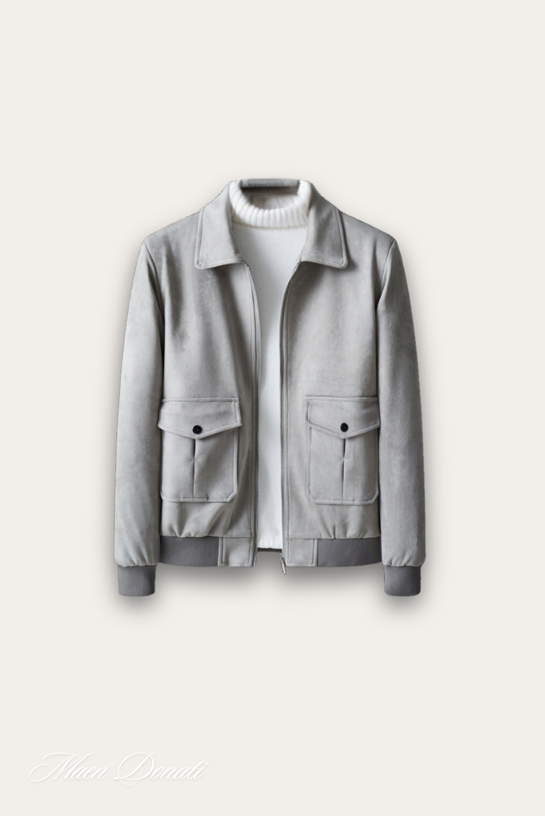 Hoogwaardige grijze Matteo jas, een trendy herenjas die comfort en stijl combineert.