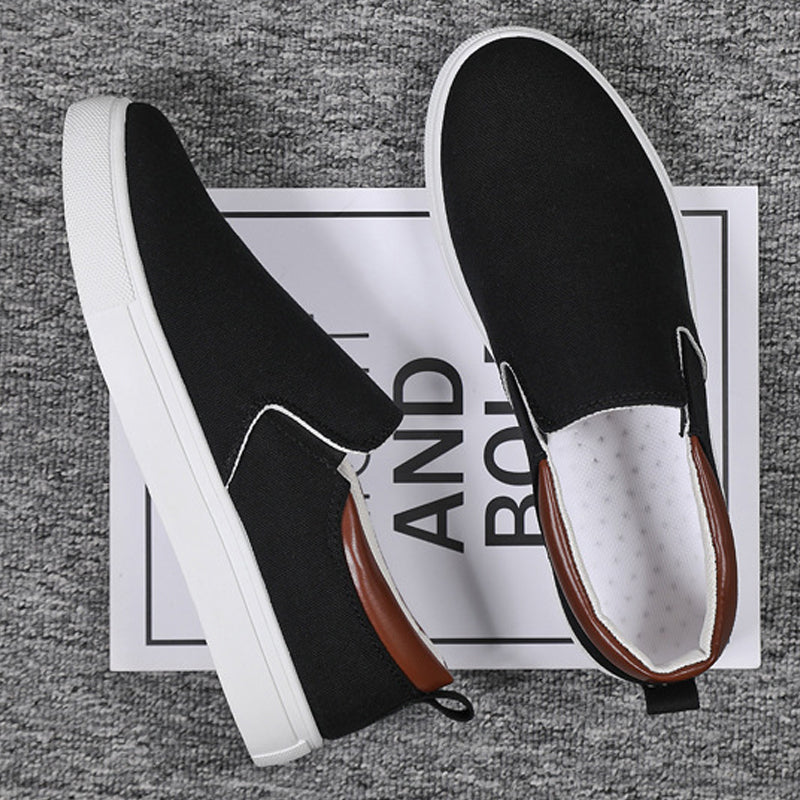 Stijlvolle canvas slip-on herenschoenen, een must-have voor de moderne man die comfort zoekt.