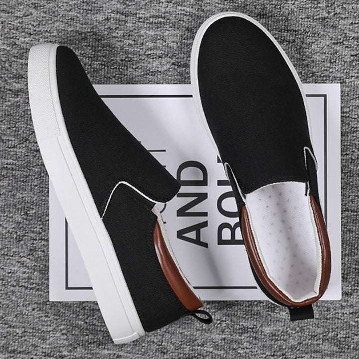 Stijlvolle canvas slip-on herenschoenen, een must-have voor de moderne man die comfort zoekt.