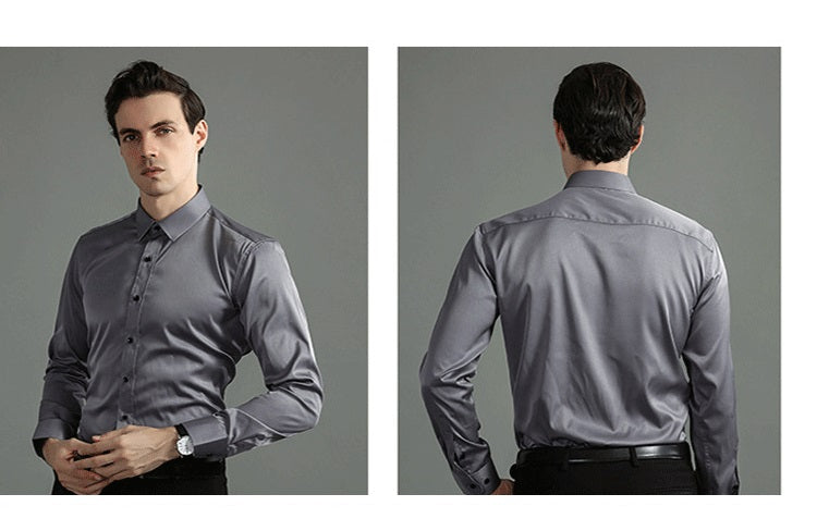 Stijlvol wit heren overhemd, strijkvrij, slim fit. Elegant voor elke professionele setting.