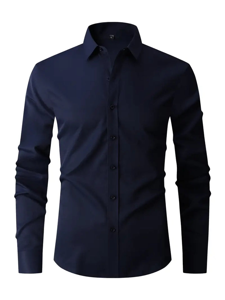 Hoogwaardig heren overhemd voor een chique uitstraling. Lange mouwen, perfect voor business en smart casual mode.
