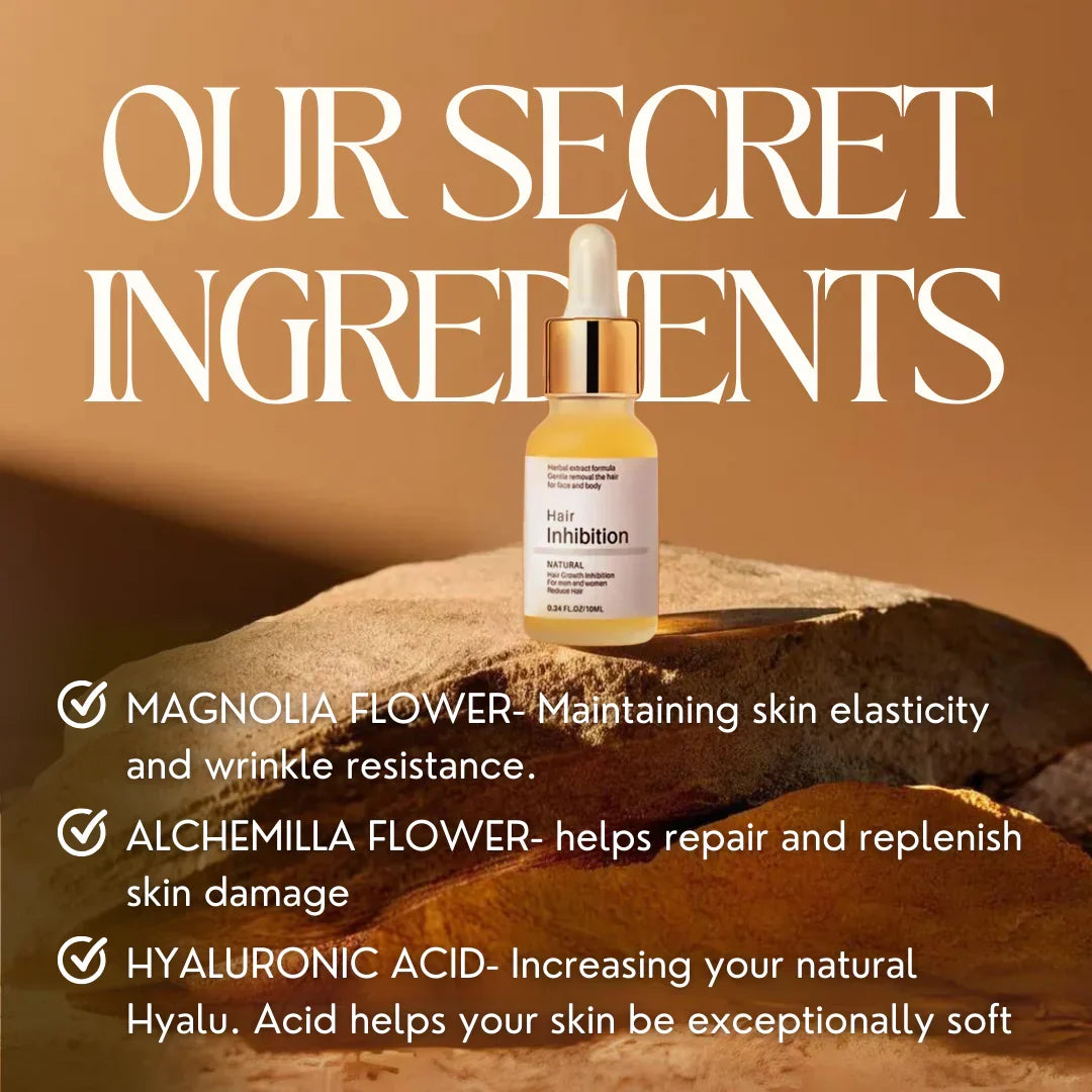 Haarremmend serum voor effectieve ontharing; geniet van een zachte, haarvrije huid.