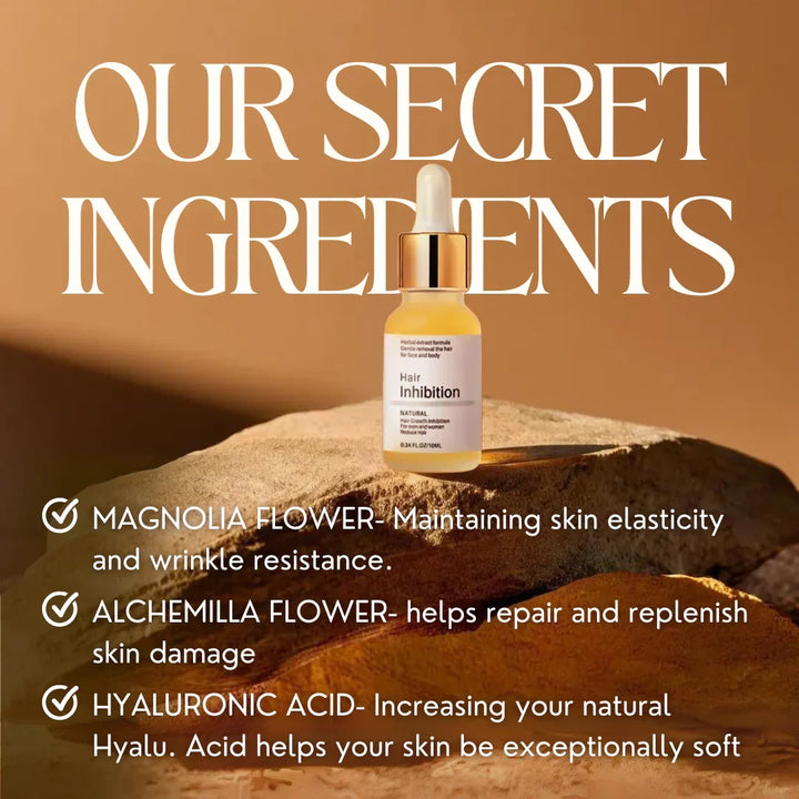 Haarremmend serum voor effectieve ontharing; geniet van een zachte, haarvrije huid.