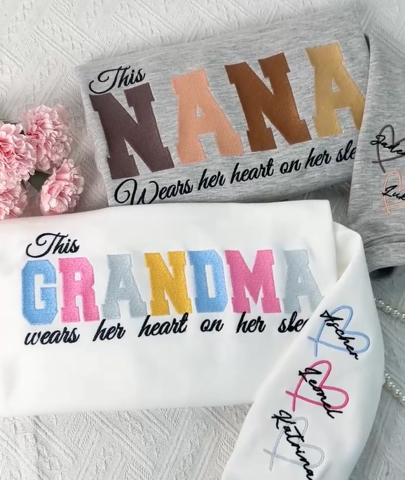 Dames geborduurde bovenkleding, toon je liefde voor je familie.