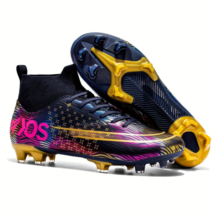 Functionele Dario heren voetbalschoenen: hoge enkel voor bescherming, noppen voor maximale grip.