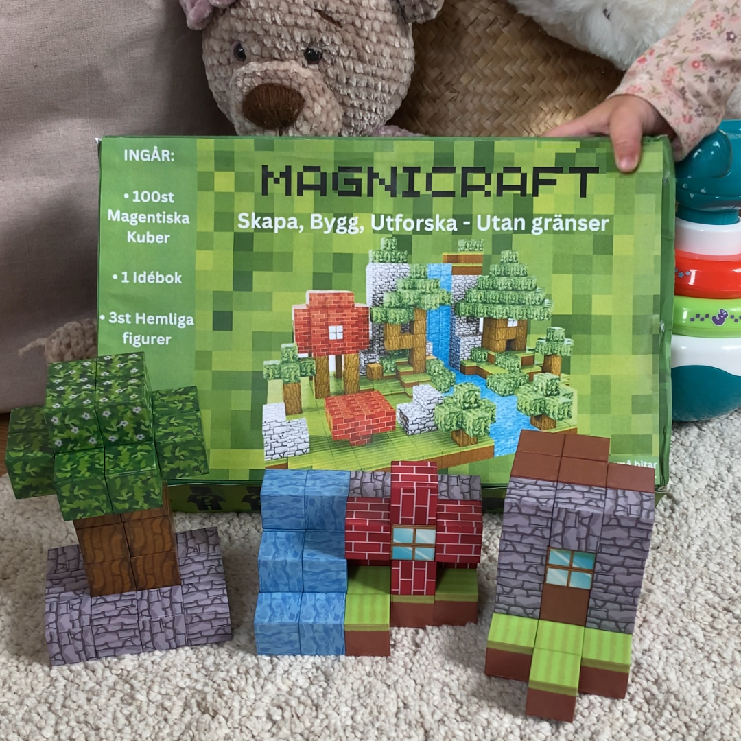 Magnetische bouwset Buildix voor kinderen; stimuleert creatief denken en constructie met kleurrijke blokken.