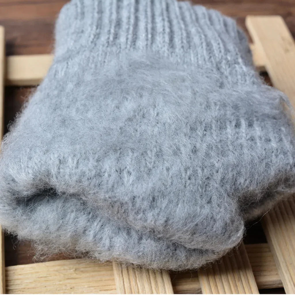 Comfortabele gebreide winterhandschoenen voor dames, met naadloze touchscreen integratie.