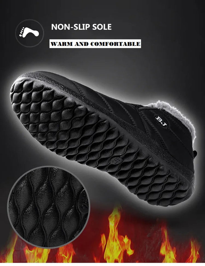 Duurzame heren winterschoenen: waterdichte instappers met warme voering, perfect voor sneeuwpret.