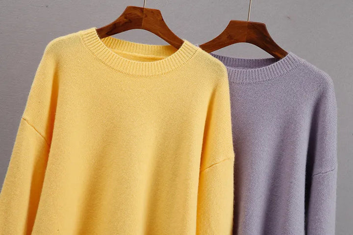 Stijlvolle kasjmier trui met oversized pasvorm, warm en modieus, ideaal voor een relaxte look.