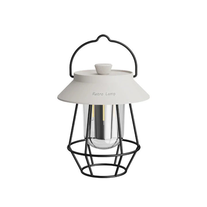 Draagbare LED kampeerlantaarn, perfect voor camping, tuin of noodverlichting. Sfeervolle retro outdoor lamp.