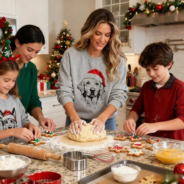 Warme unisex kersttrui met opdruk van je favoriete huisdier. Ideaal voor dierenliefhebbers.