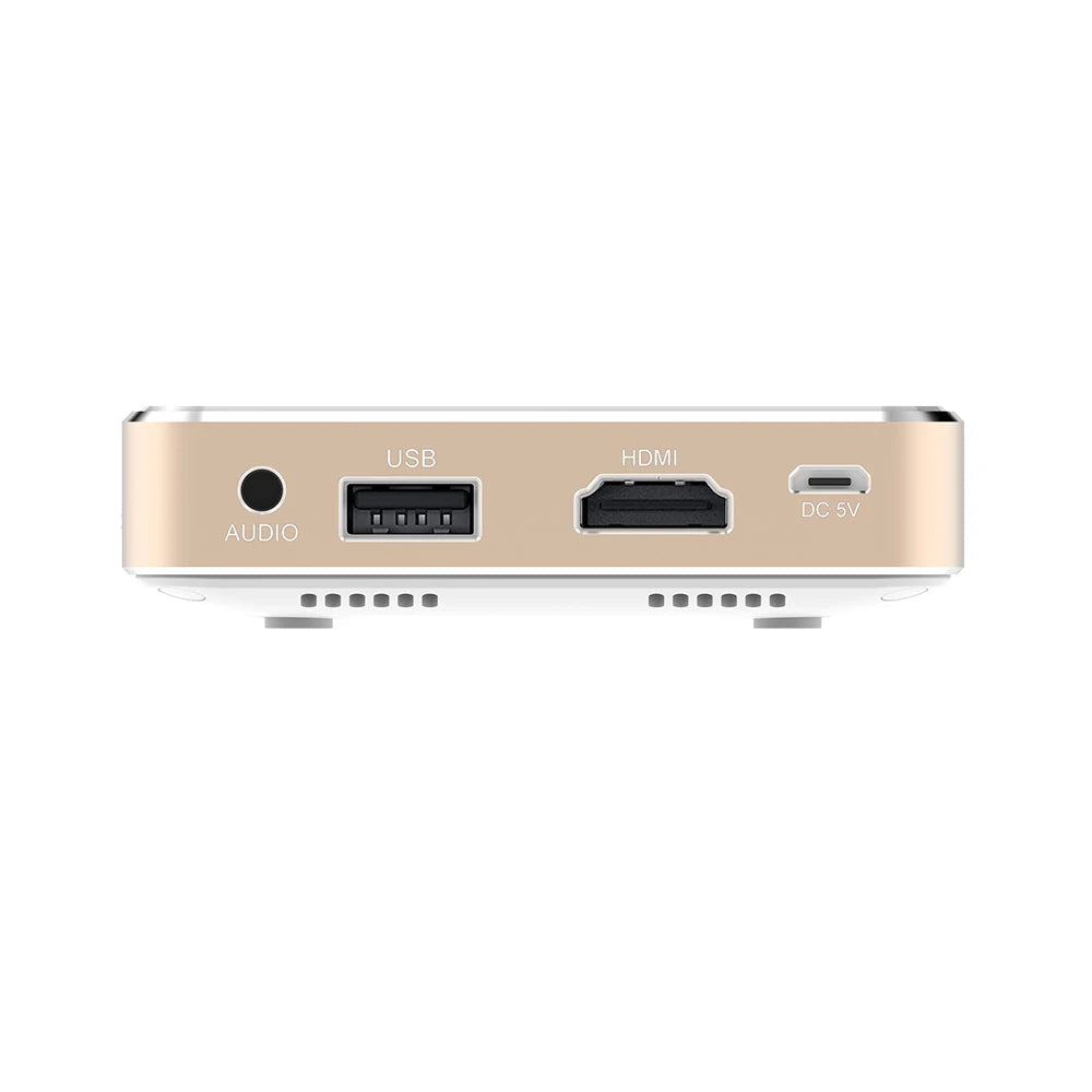 Geniet overal van groots entertainment met deze draagbare smart touchscreen LED miniprojector en thuisbioscoop gadget.