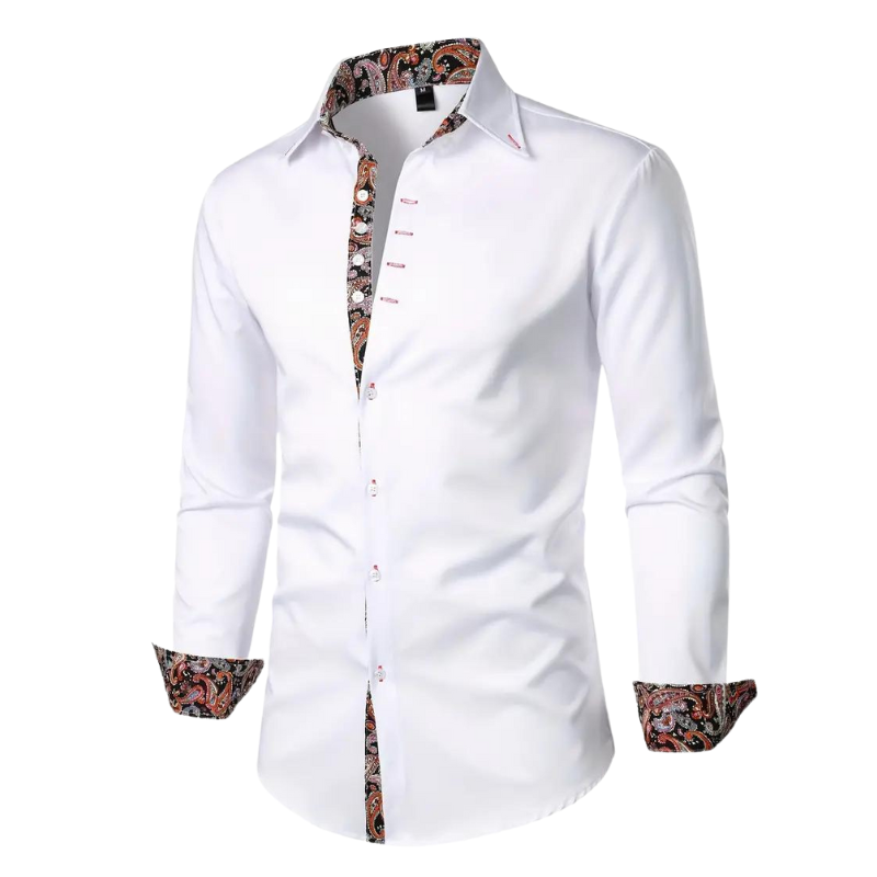 Elegant zwart heren overhemd, modern design perfect voor avondjes uit en feestelijke gelegenheden.