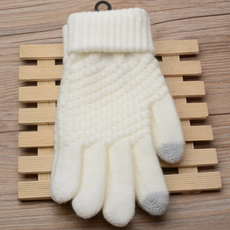 Modieuze gebreide touchscreen handschoenen Amara voor dames, ideaal voor dagelijks gebruik.